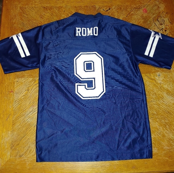 Dallas Cowboys Authentic Apparel #9 Tony Romo Navy Blue Football Jersey Size M. - Picture 2 of 6